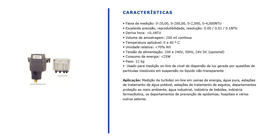 Analisador Turbidez Online ZDYG - 2088